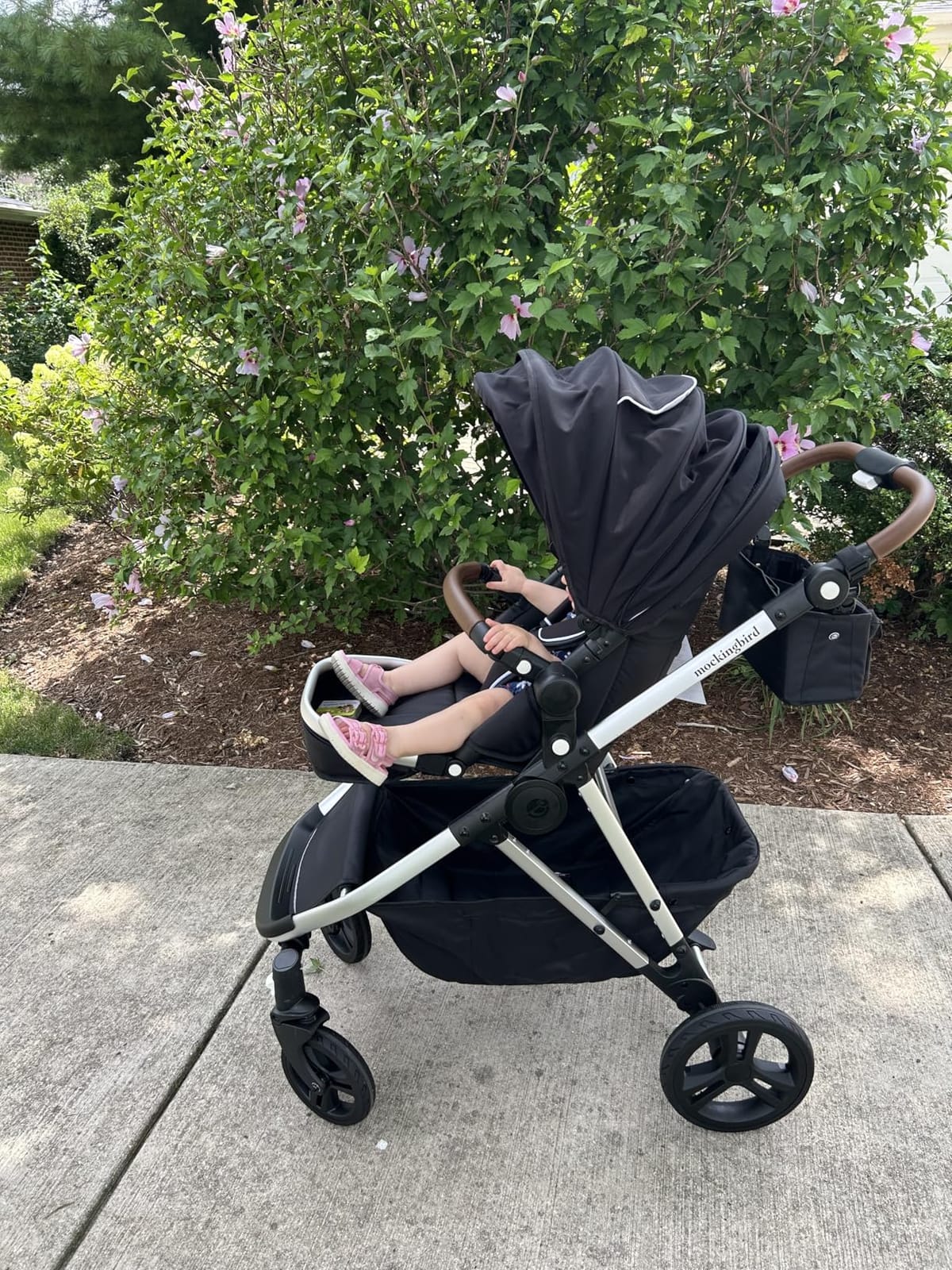Mockingbird 3.0 Single-to-Double Convertible Stroller, Black Windowpane customer photo 1