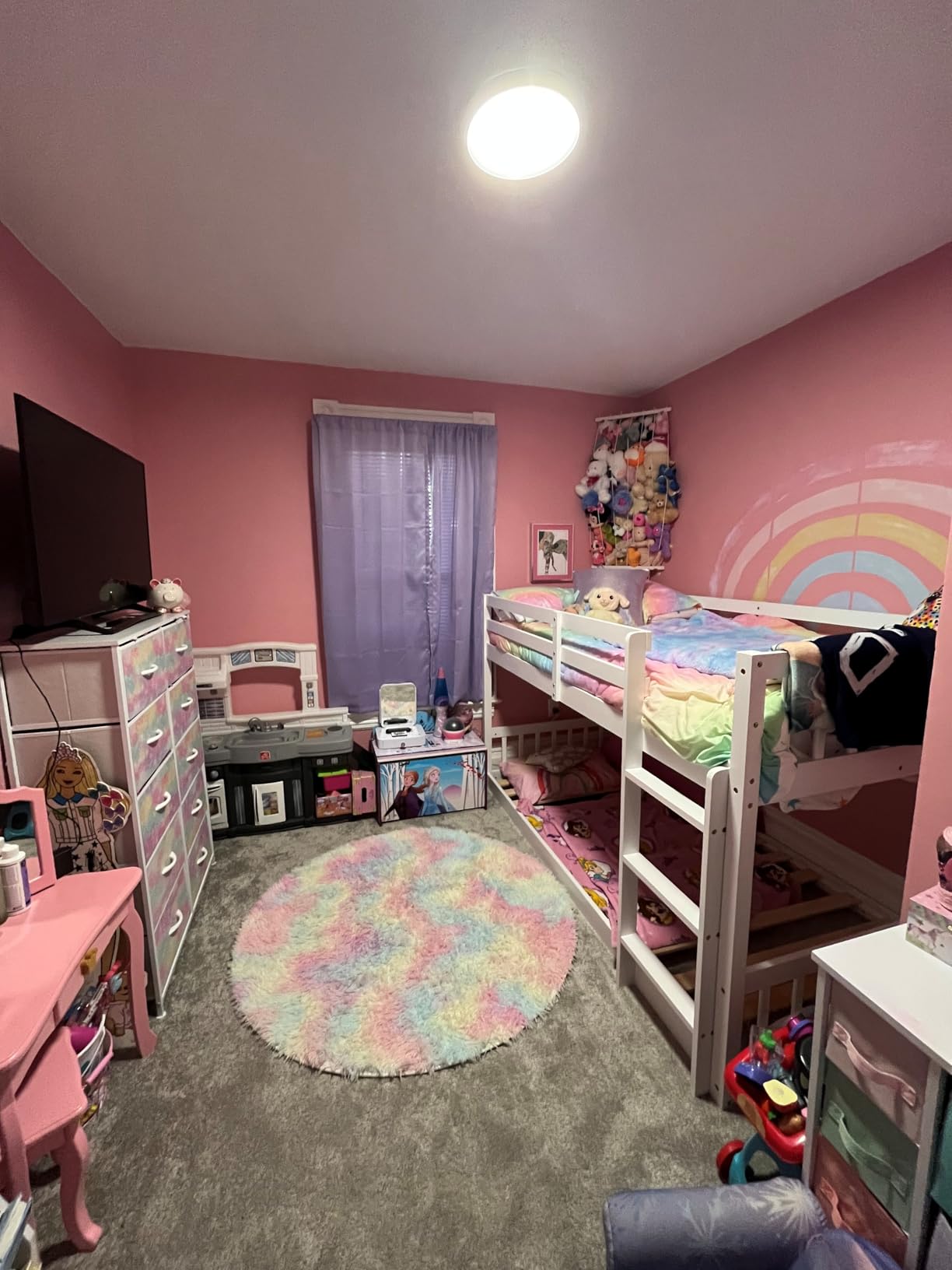 JOYMOR Solid Wood Low Twin Over Twin Bunk Bed for Kids/Junior, Bunk Bed Frame with Guardrails & Ladder for Boys Girls, No Box Spring Needed (Black) customer photo 2