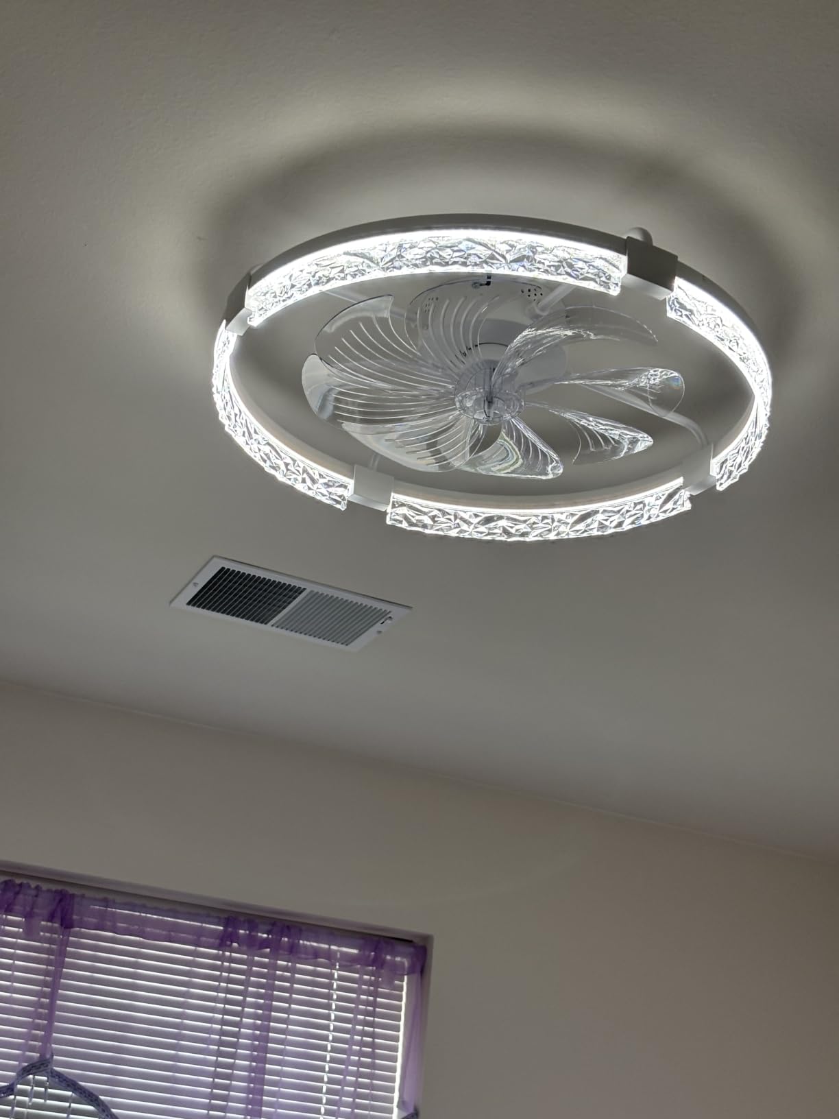 ZMISHIBO 24 Inch Ceiling Fans with Lights, Flush Mount Remote & App Control customer photo 2
