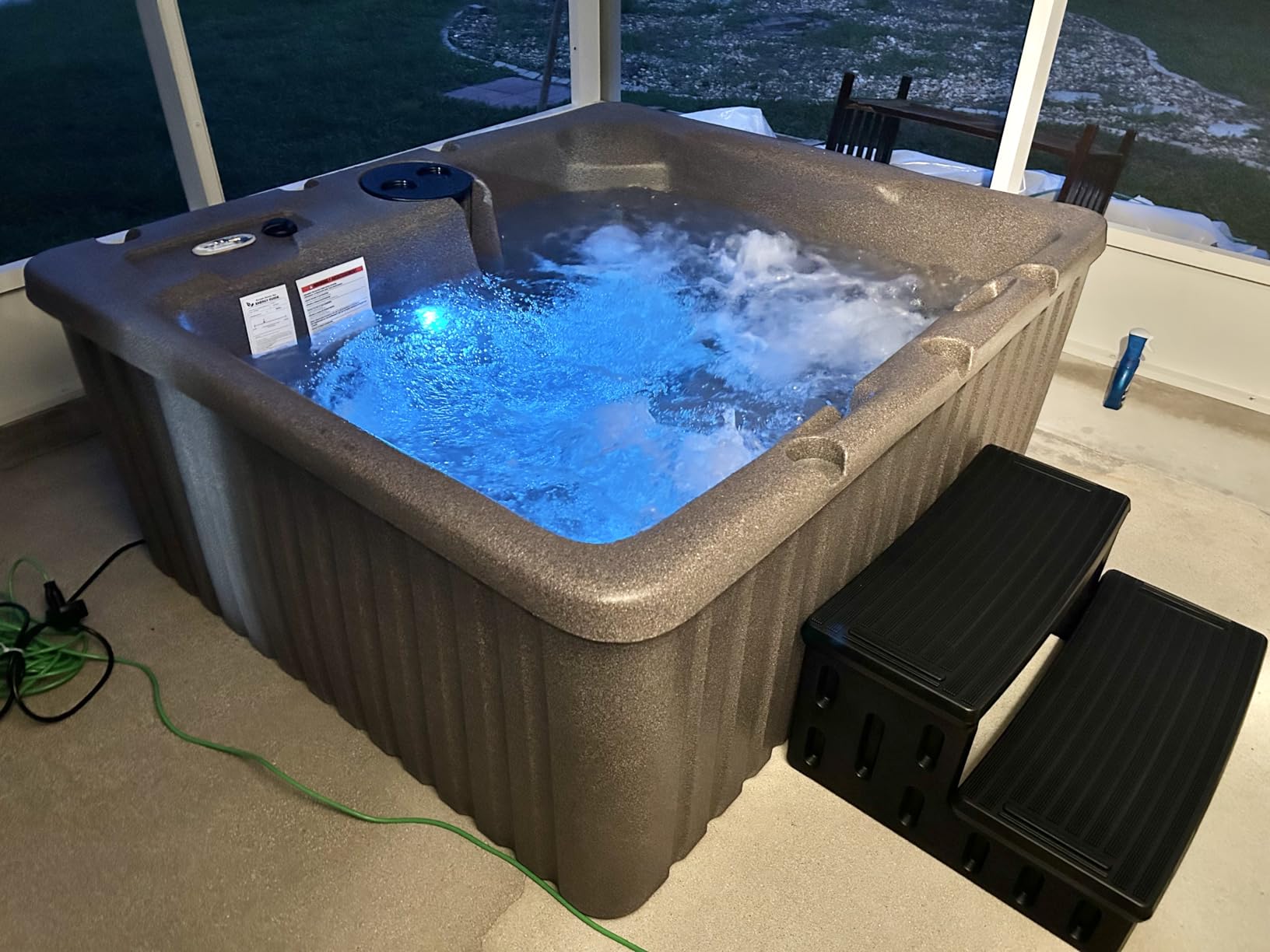 Hot Tub Steps, Non-Slip 2 Step Spa Stairs for Outdoor & Indoor, Black customer photo 2