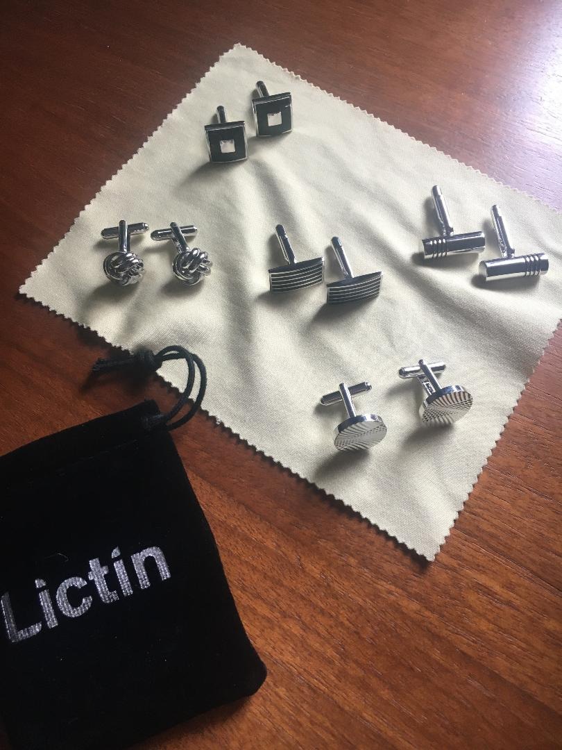 Lictin Cufflinks for Men, Men’s Tuxedo Studs and Cufflinks Set customer photo 1
