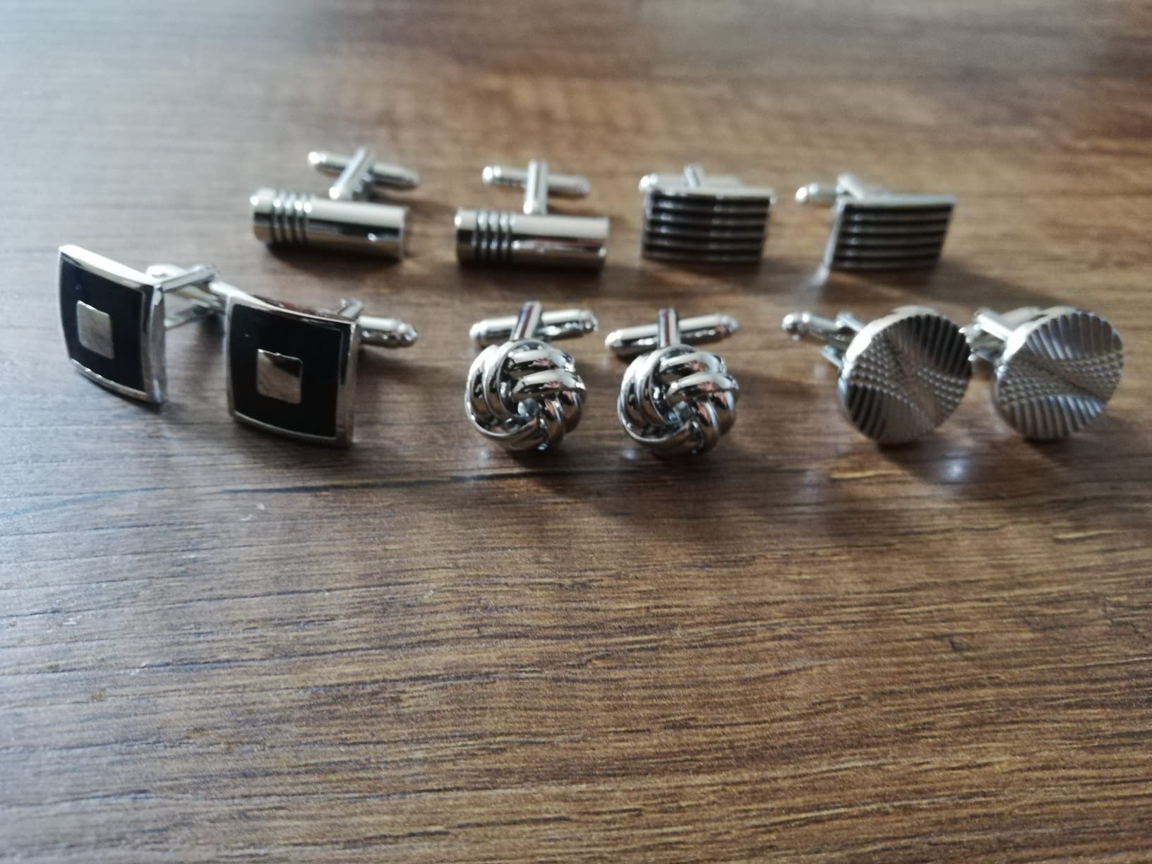 Lictin Cufflinks for Men, Men’s Tuxedo Studs and Cufflinks Set customer photo 2