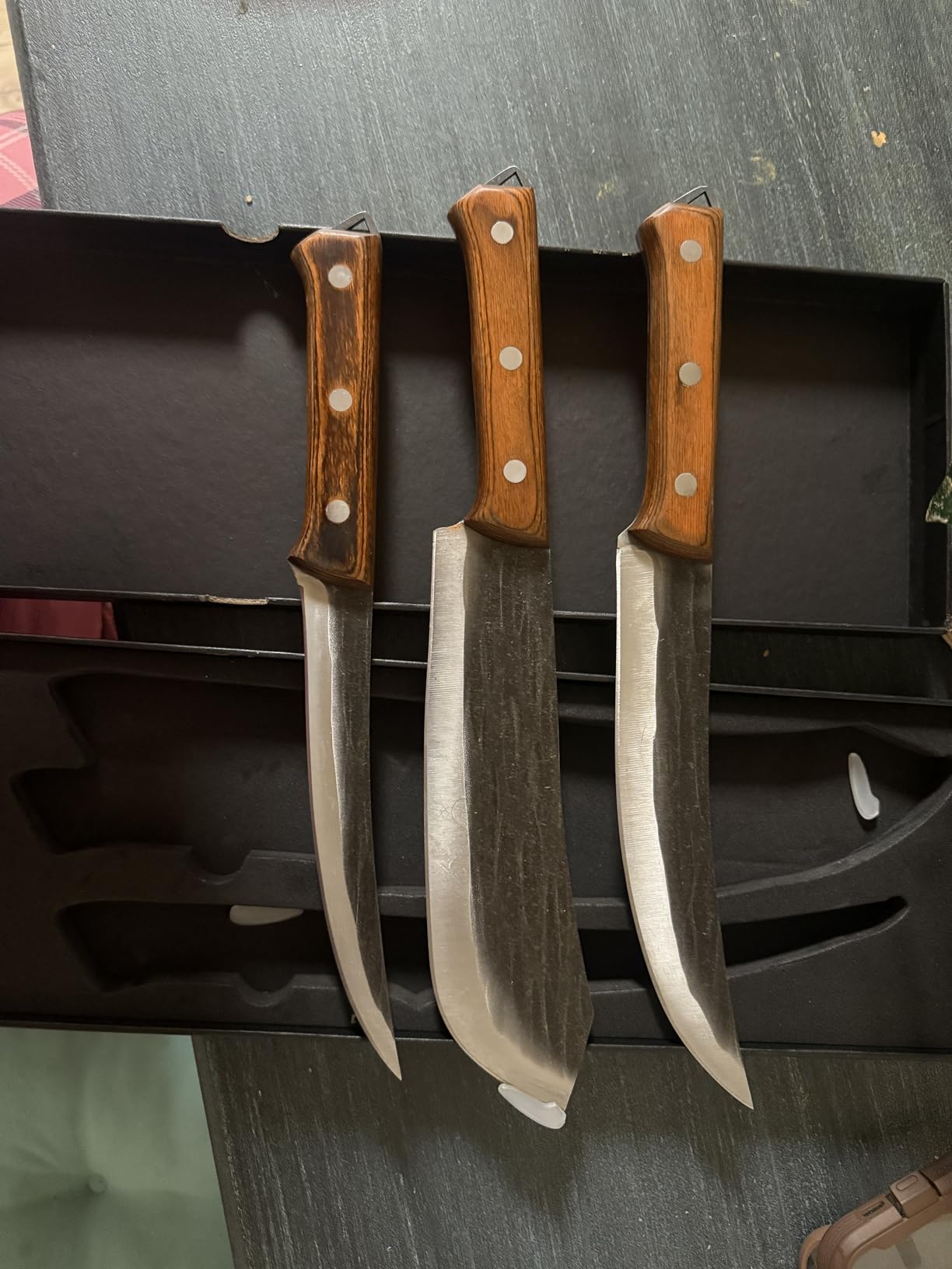 Huusk Butcher Knife Set, 10-Piece Hand Forged Chef Knife Set with Bag customer photo 1