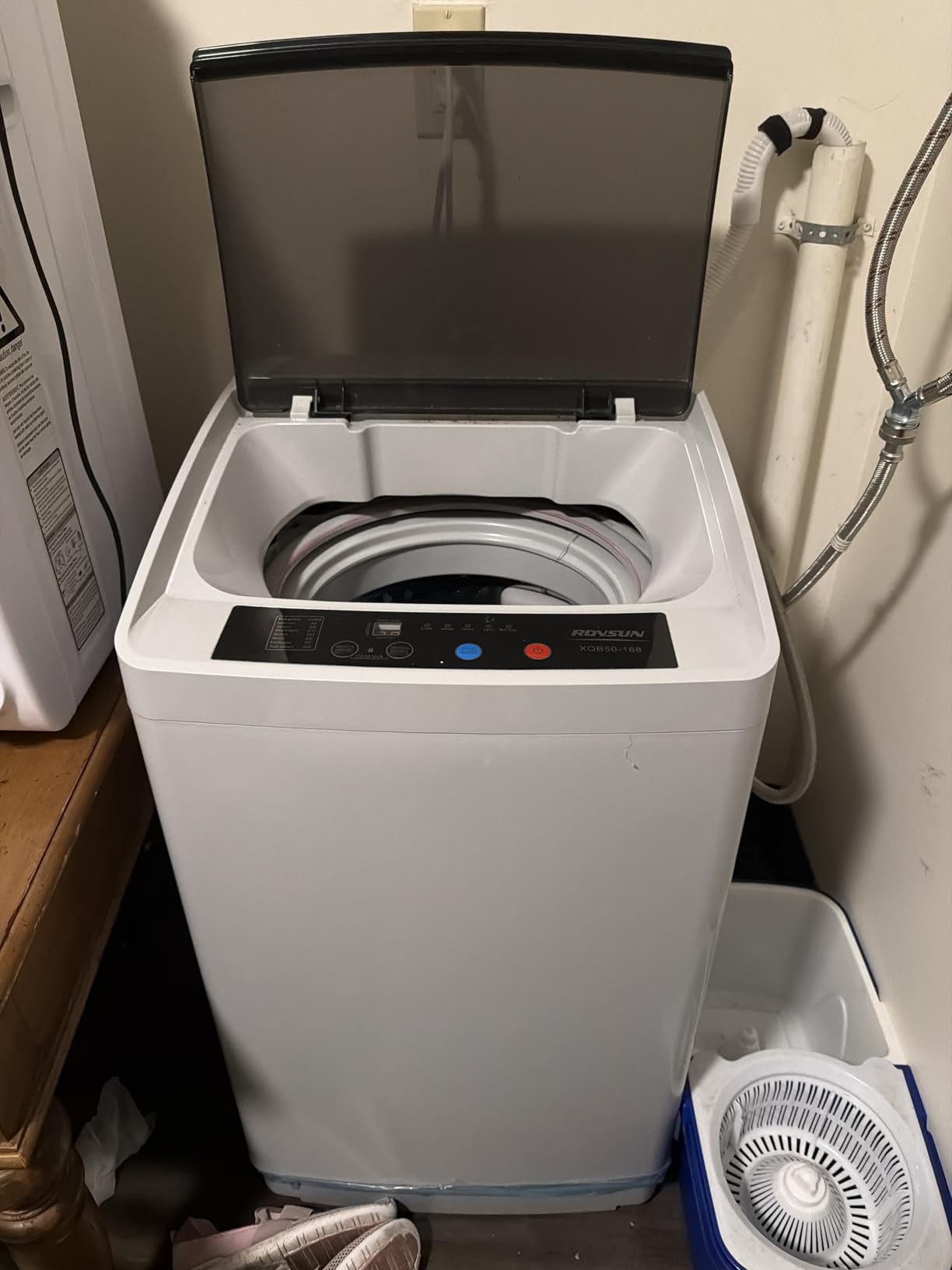 ROVSUN 30LBS Full Automatic Washing Machine and 3.5CuFt Portable Clothes Dryer Set, Electric Laundry Washer and Dryer Combo Set with Stainless Steel Inner Tub, for Apartment, Dorms, Home customer photo 2