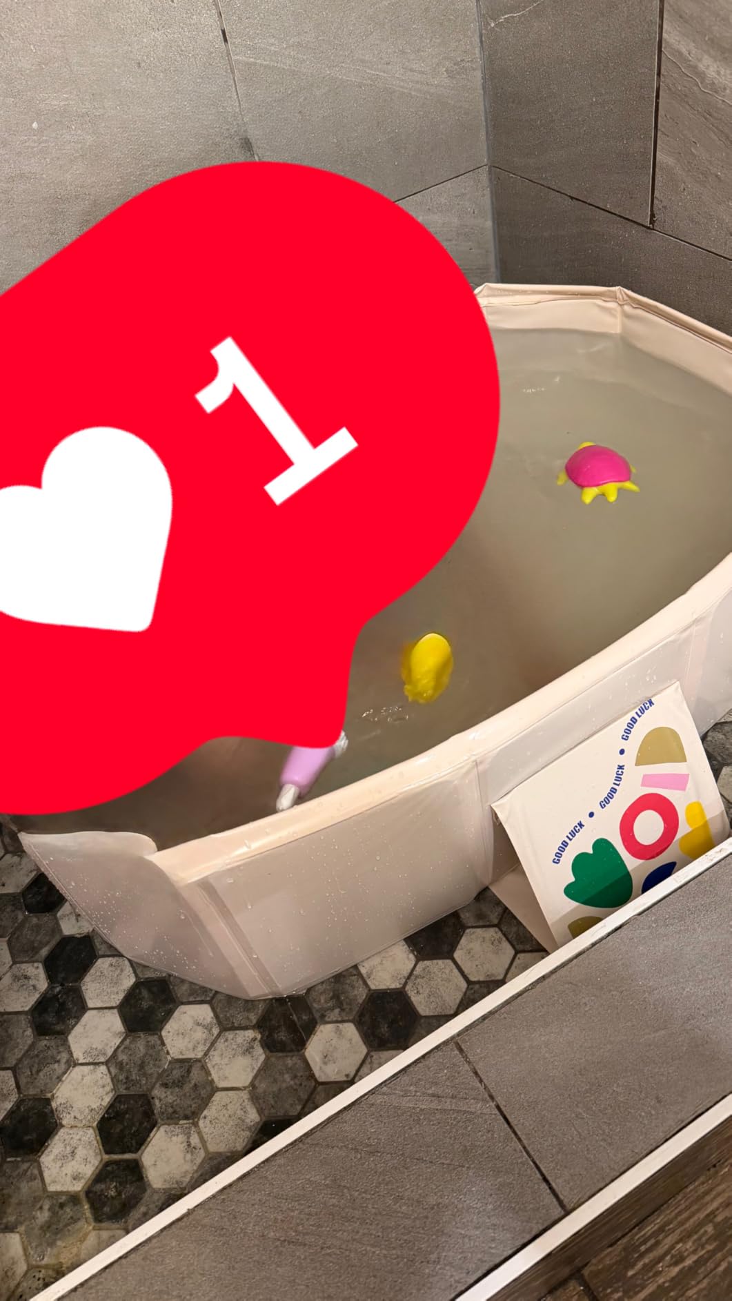 Collapsible Baby Bathtub, Toddler Bathtub with Drain Plug, Green customer photo 1