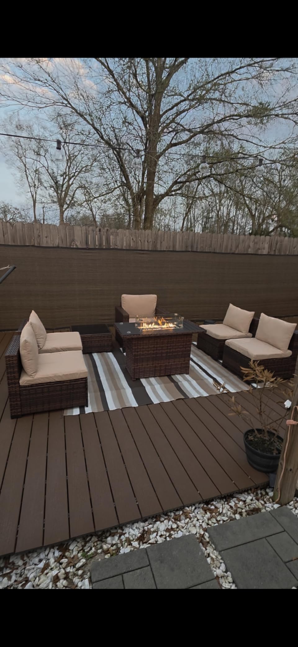 UDPATIO Outdoor Furniture 8-Piece Wicker Patio Set with 44