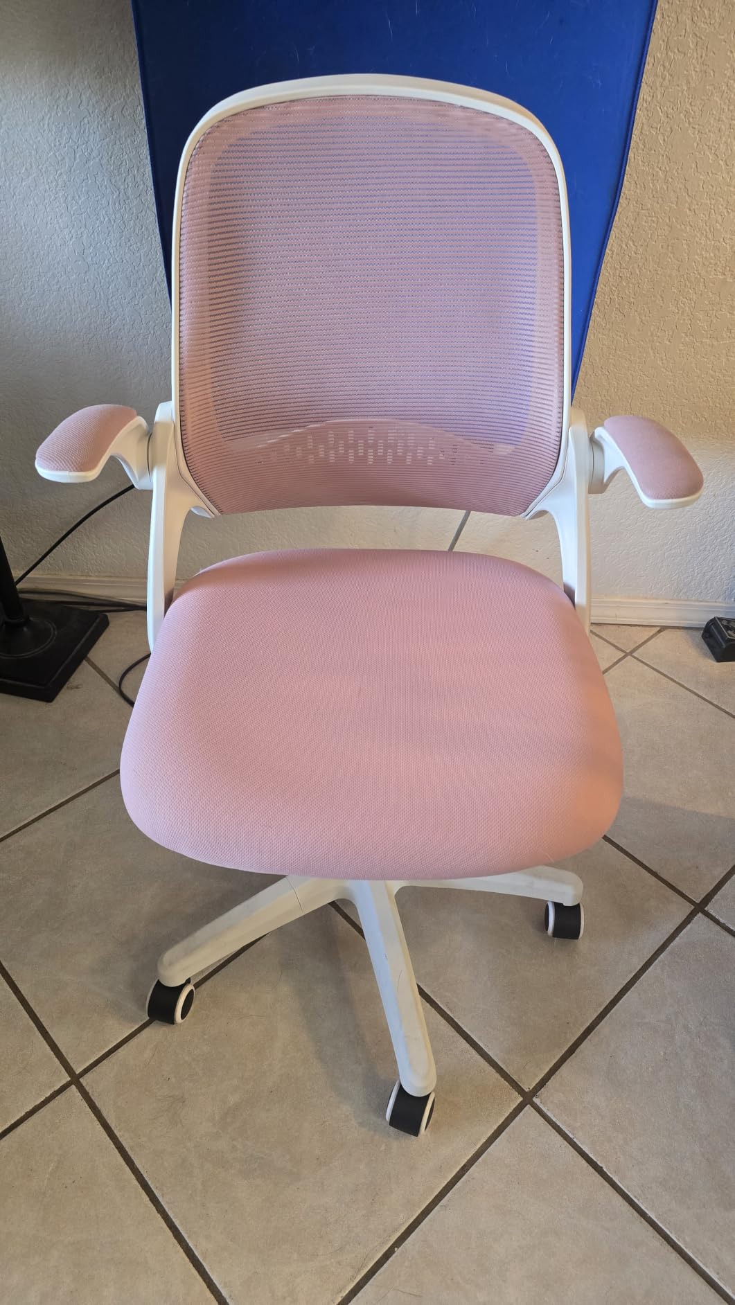 NEO CHAIR Office Desk Chair, Ergonomic Mesh with Flip-Up Armrests, Ivory customer photo 1