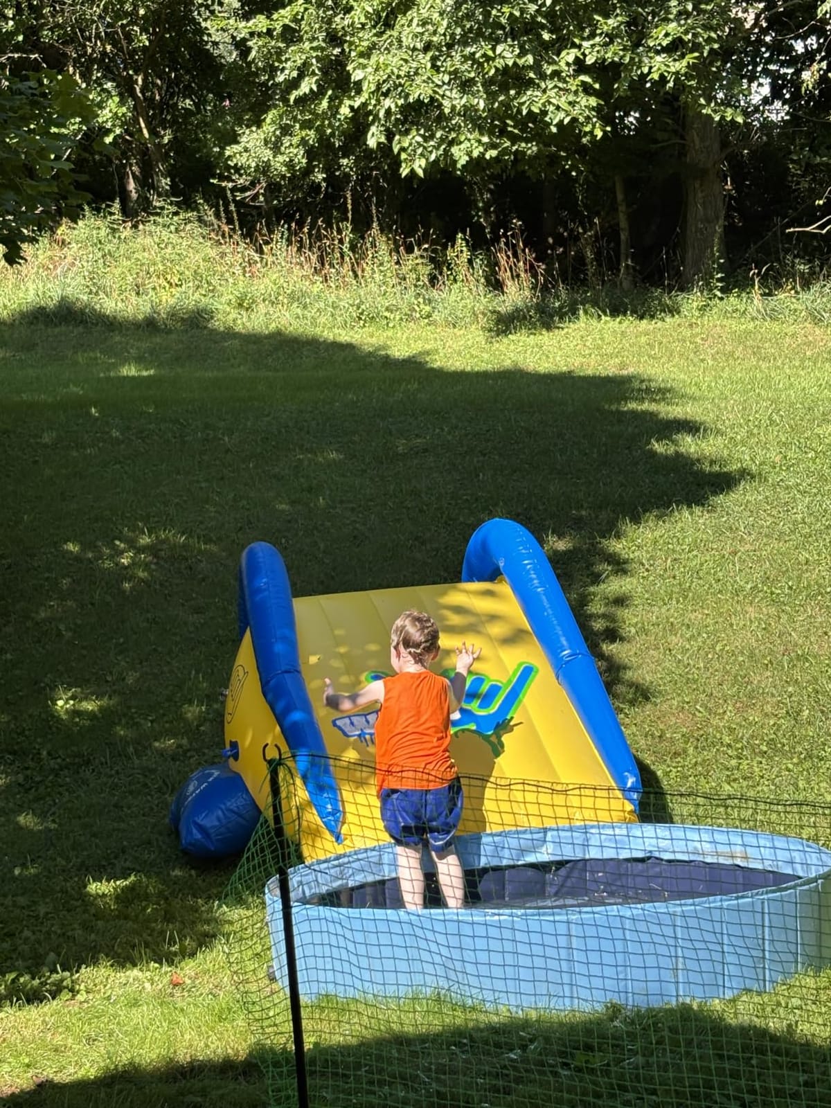 Wahu Rippa Dippa Pool Slide | Steep, Fast Ride with Continuous Spray | Backyard Inflatable, Durable & Colorful Water Slide | 7.2ft Long x 4.6ft High, Weight Limit of 154lbs | Ages 6+ customer photo 1