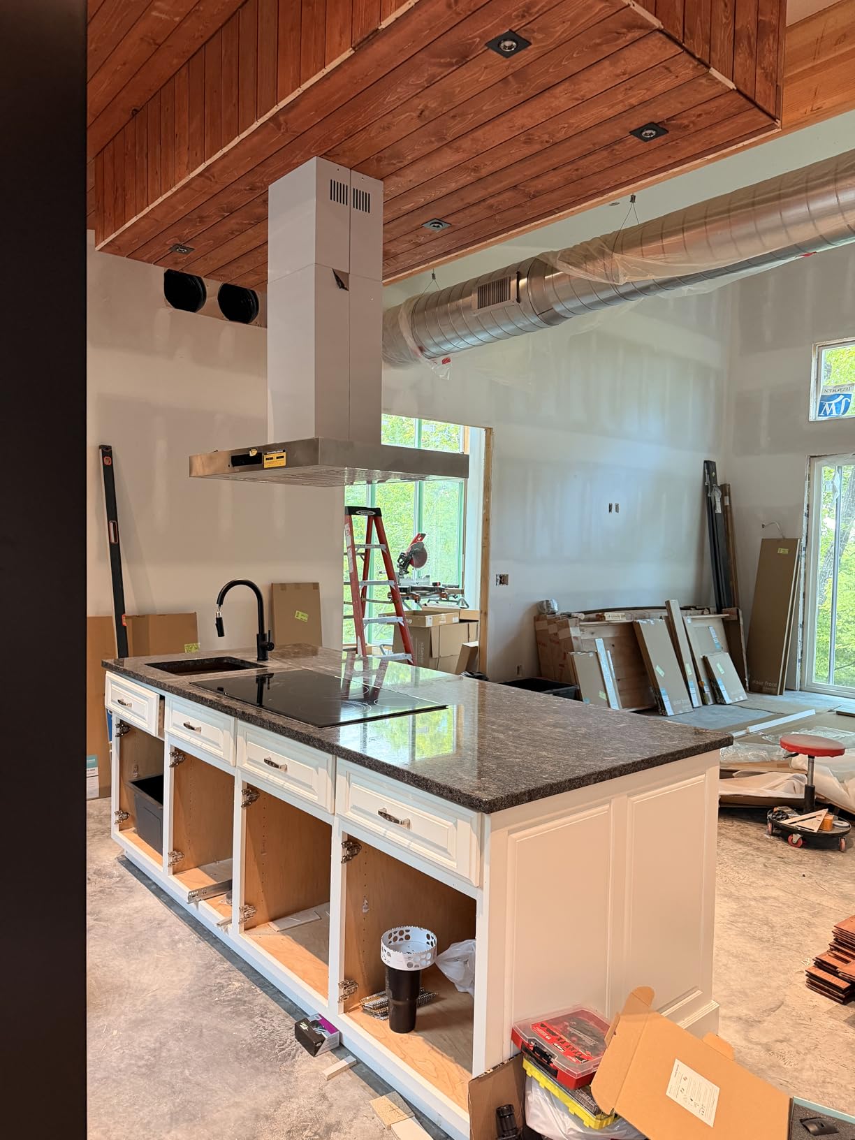 36 inch Island Range Hood 1200 CFM Stainless Steel Ceiling Mount Vent Hoods customer photo 2