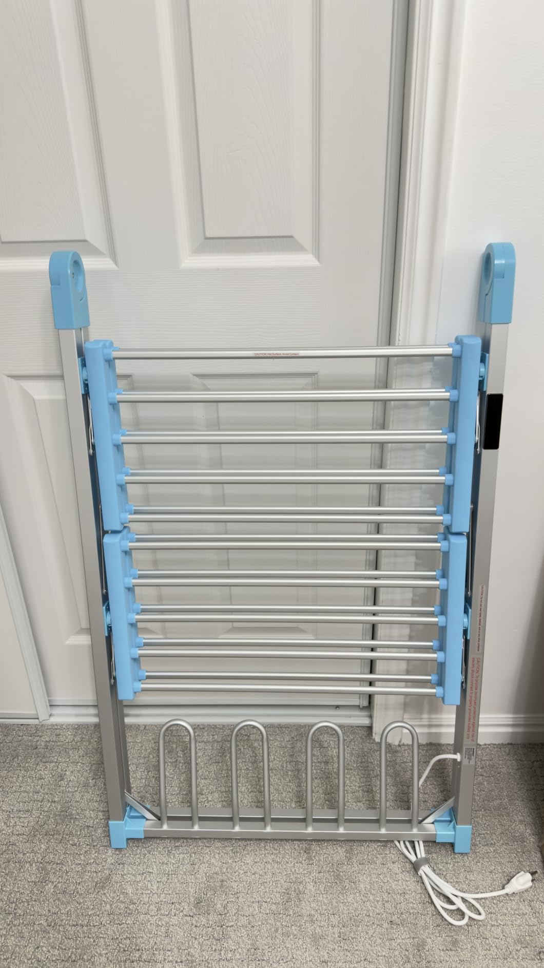 Heated Clothes Drying Rack Foldable Timer Shoes Socks,Red customer photo 1