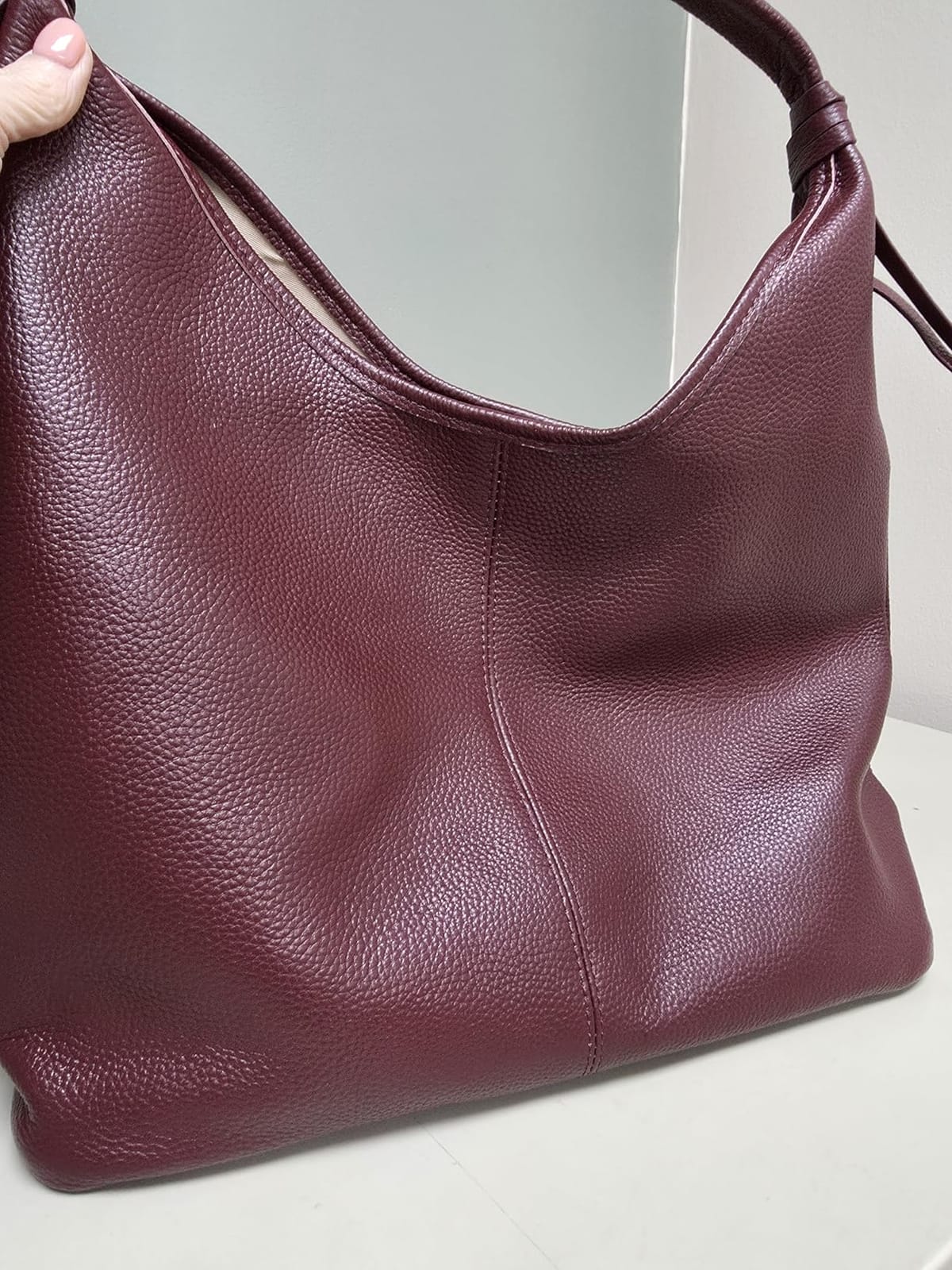 befen Genuine Leather Slouchy Hobo Purses for Women, Casual Hobo Bags customer photo 1