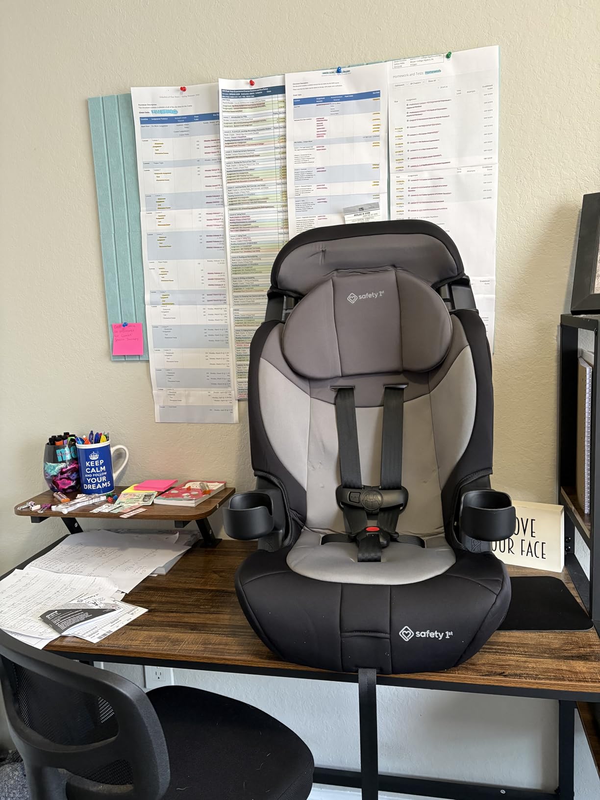 Safety 1st Grand 2-in-1 Booster Car Seat, Converts from High Back to Belt-Positioning Booster, High Back Seat for Kids 40-65, and Belt-Positioning 40-100 Pounds, Black Sparrow customer photo 1