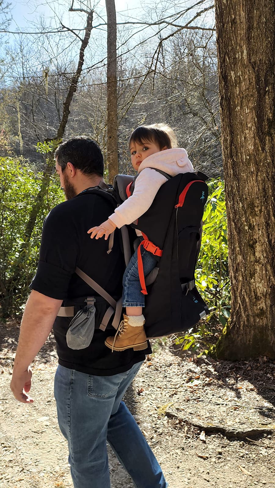 Baby Backpack Carrier, Toddler Hiking Backpack Carrier with Sunshade, Black customer photo 2