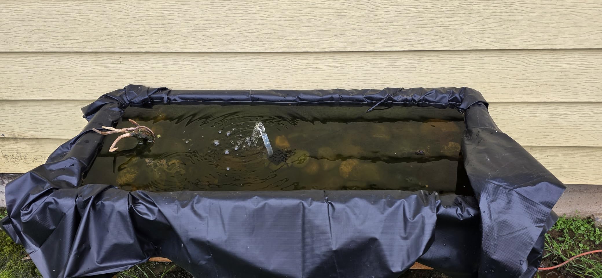 All-in-1 Pond Waterfall Kit with LED Light, 12 in Stainless Steel Spillway customer photo 2