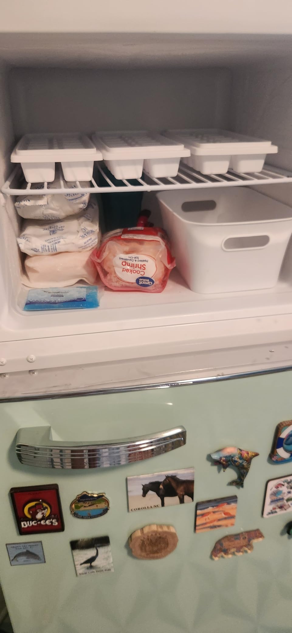 Frigidaire EFR753 Retro Apartment Size Refrigerator, Top Freezer, 2-Door, 7.5 Cu Ft, Adjustable Spill-Proof Shelves, Cream customer photo 1