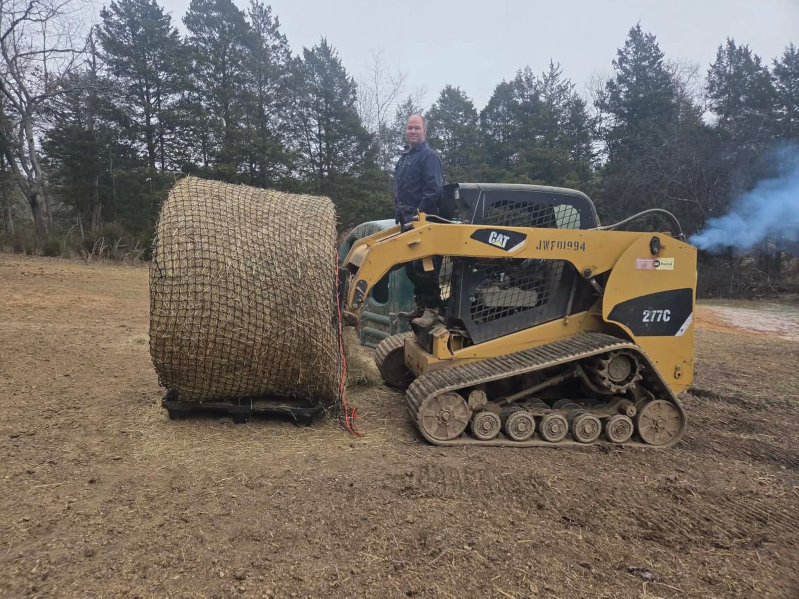6 * 6ft Completely Upgraded Bolded Round Bale Hay Net for Horses&Livestock, Large Heavy Duty Round Bale Hay Net, 12-Strand Knotless Slow Feeder Hay Net with 2.2inches Holes customer photo 2