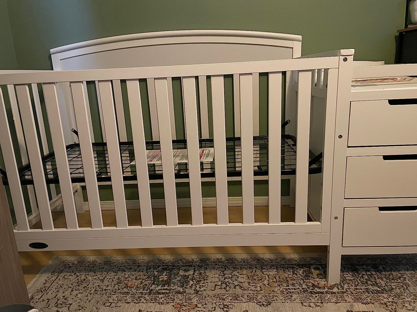 Graco Benton 4-in-1 Convertible Crib and Changer, Driftwood customer photo 2