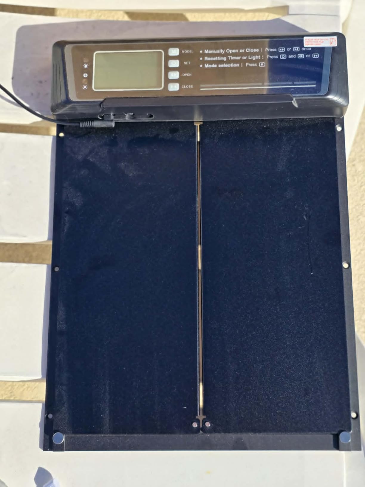 Large Size Automatic Chicken Coop Door Solar Powered - Timer/Light Sensor customer photo 2