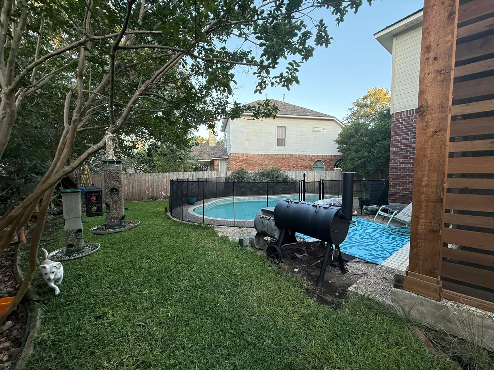 4×48FT Pool Fence, 350gsm Teslin Mesh Pool Safety Fence, Black customer photo 1