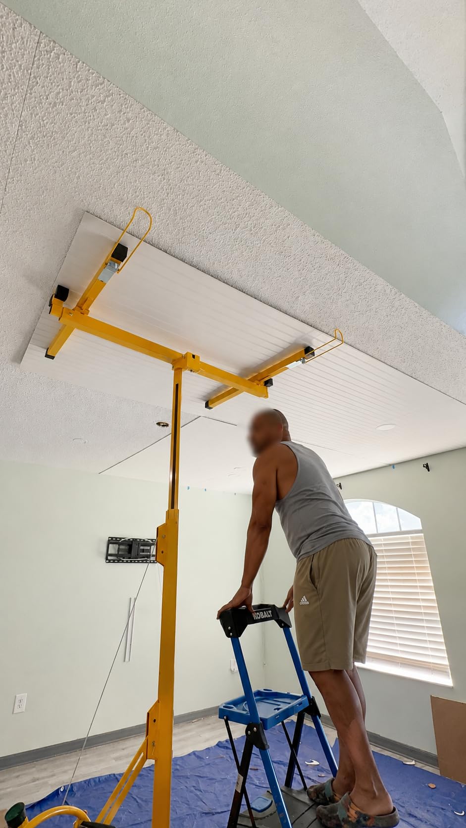 16 Ft Drywall Lift,150LBS Sheetrock Lift Drywall Rolling Lifter Panel customer photo 1