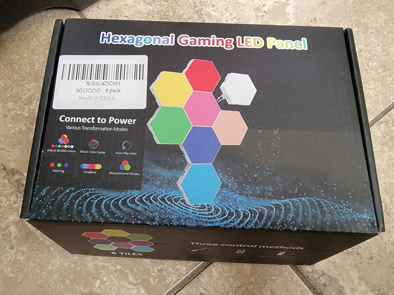 NIUCOO 12 Pack Hexagon LED Lights Panels – Smart RGB Wall Lights with APP/Remote & Music Sync, DIY Modular & Gaming Room Decor, Wall LED Panels Lights for Bedroom customer photo 2