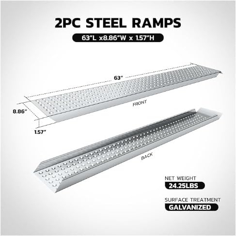 DNA Motoring Heavy Duty Folding Ramps, 880 lbs Capacity 70
