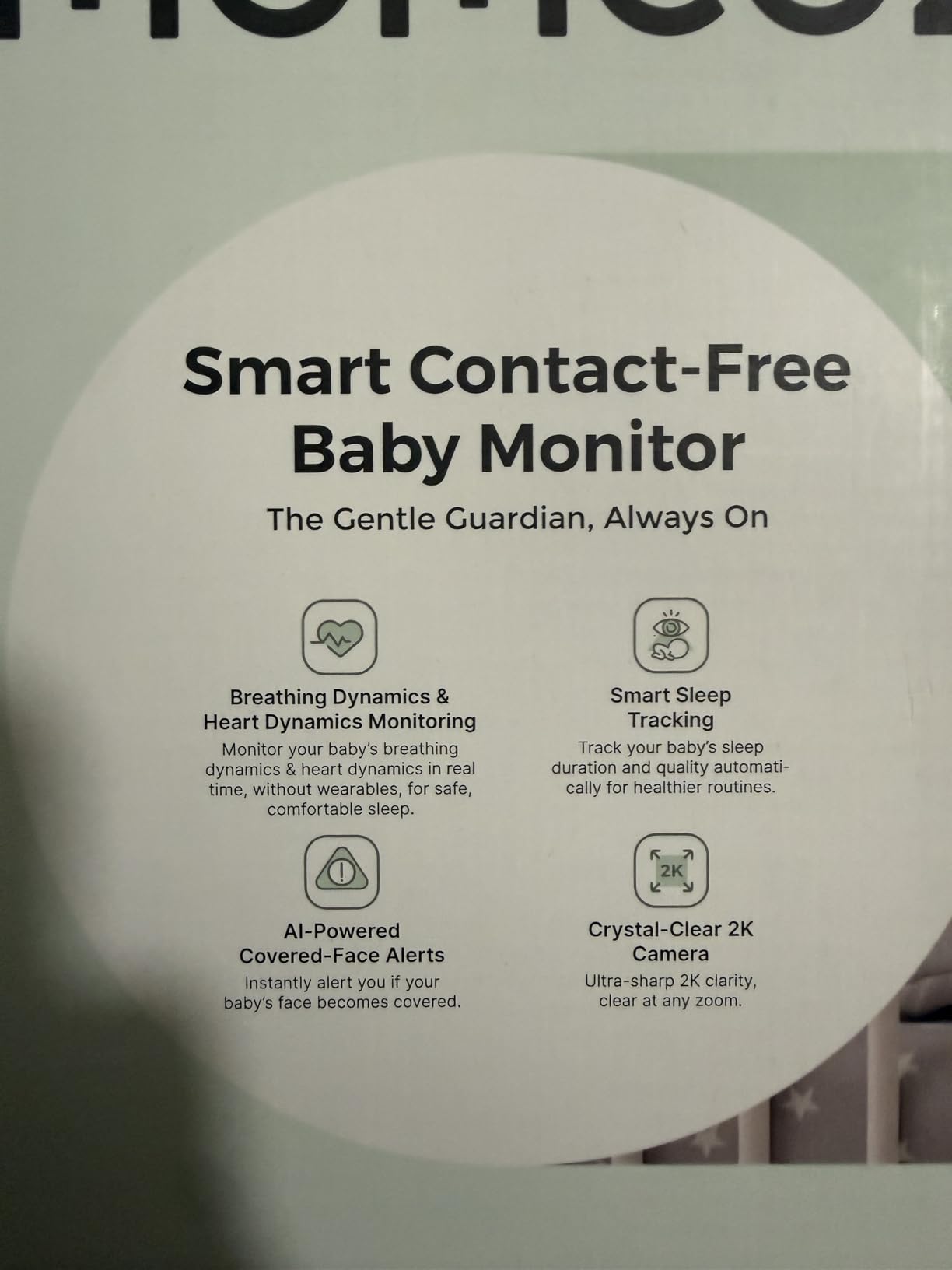 Momcozy Smart Baby Monitor, 2K HD & Night Vision Contact-Free Baby Monitor customer photo 2