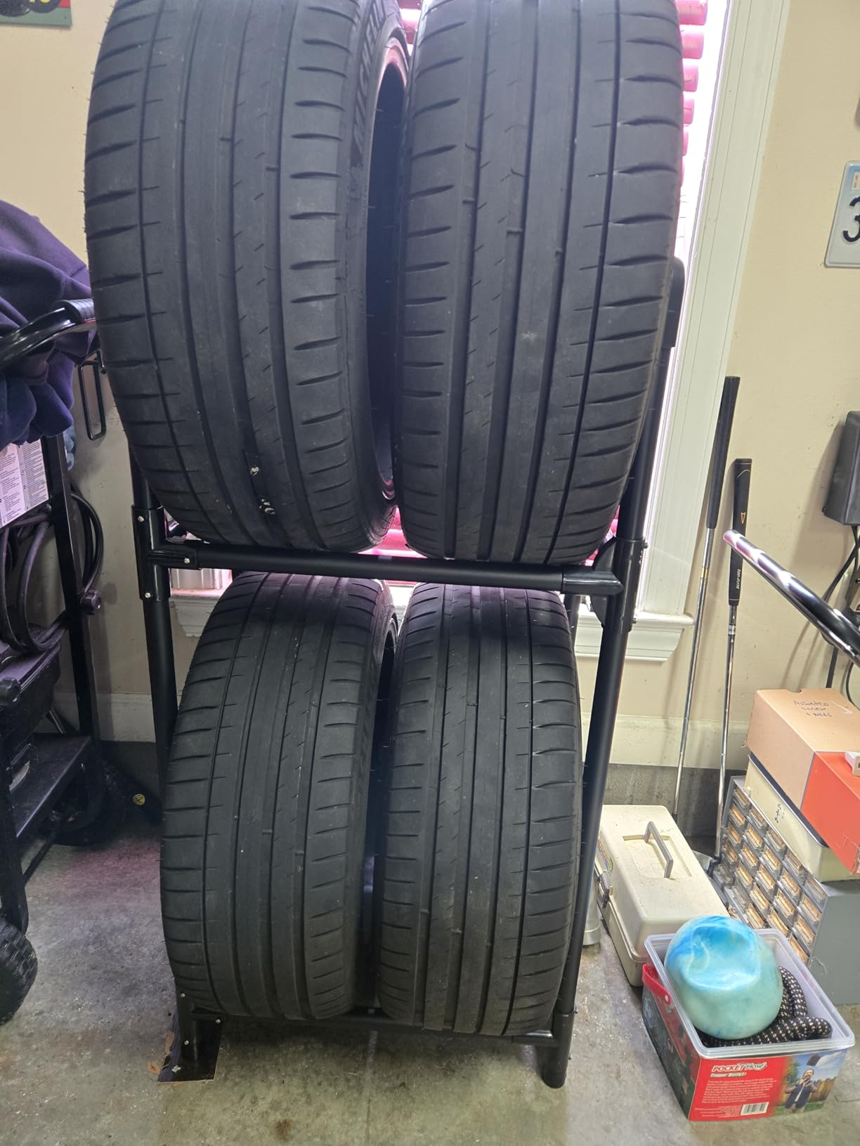 Hershii Rolling Tire Storage Rack, Tire Rack with Wheel,Tire Rack Storage customer photo 1