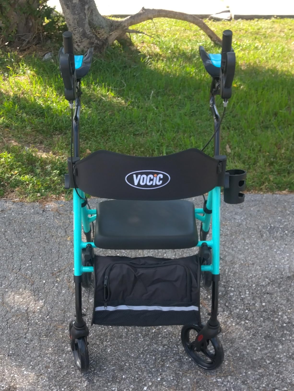 VOCIC Z22 Upright Walkers for Seniors with Seat, GelSoft Stand Up Walker customer photo 1