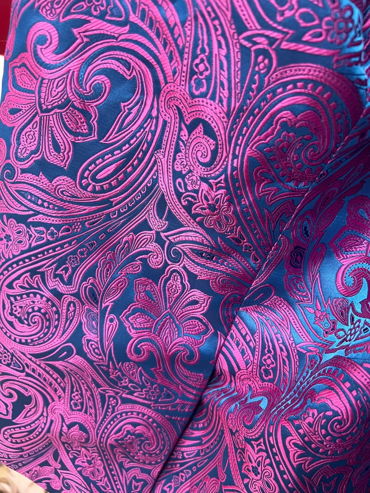 Barry.Wang Mens Paisley Blazer Floral Casual Sport Coat Dinner Prom Wedding customer photo 1