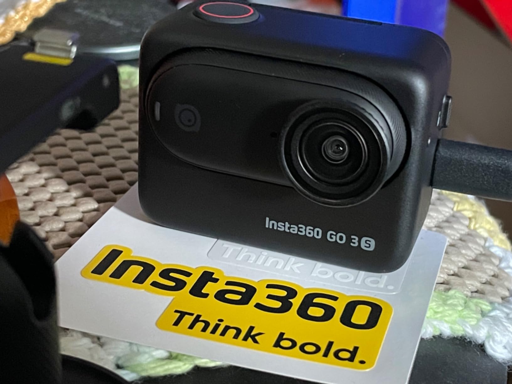 Insta360 GO 3S Motorcycle in-Helmet POV Bundle Special Edition - 4K Tiny Portable Vlogging Camera, Hands-Free POV Cam, Stabilization, 140 Min Battery Life, 10m Waterproof, Action cam for Moto, Sport customer photo 1