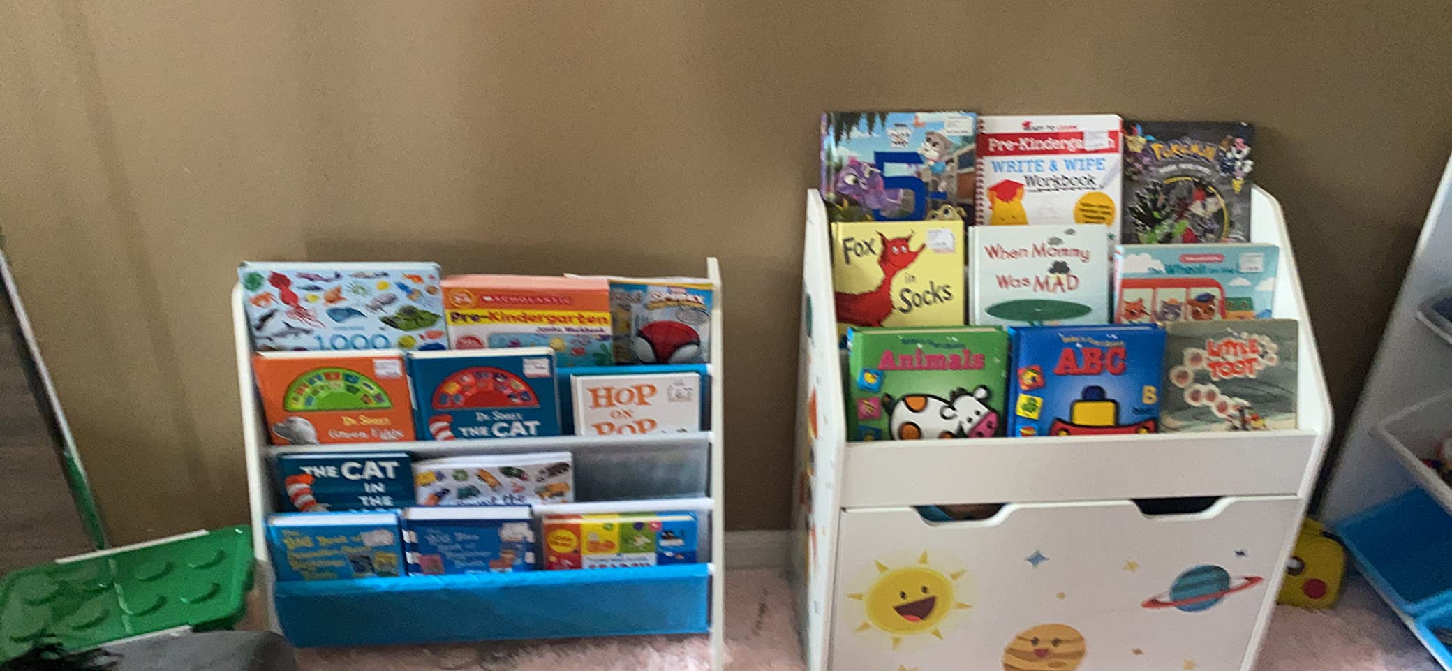 SONGMICS Kids Bookshelf, 4-Tier Toddler Bookcase, 24.6 x 9.8 x 23.6 Inch customer photo 2