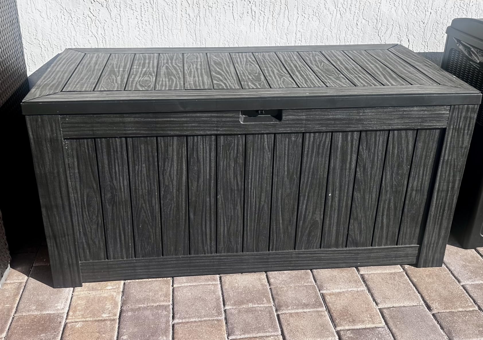 Flamaker 50 Gallon Deck Box, Package Delivery Storage Box for Outside | Outdoor Package Drop Container for Gifts, Waterproof Plastic Storage Container with Lockable Secure for Porch customer photo 2