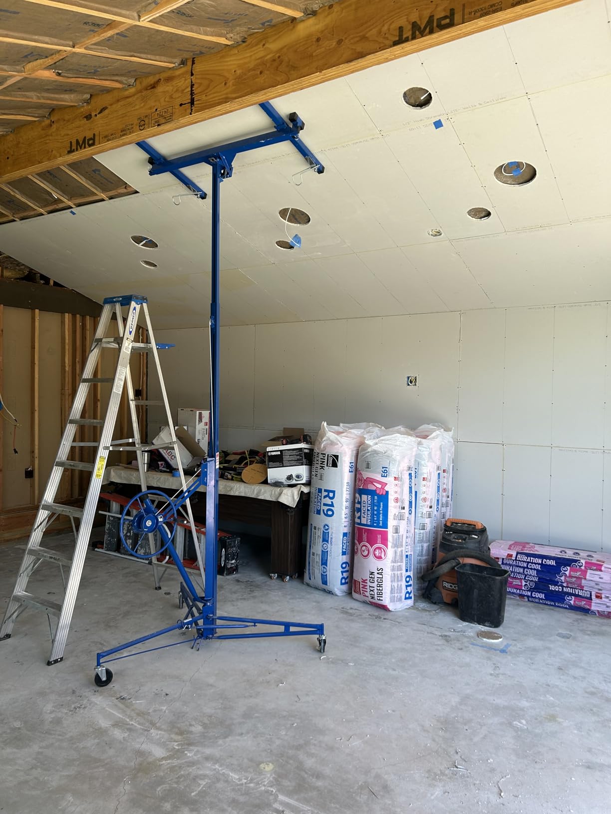 Rovibek 11FT Drywall Lift, Drywall Jack Lift for Ceiling customer photo 2