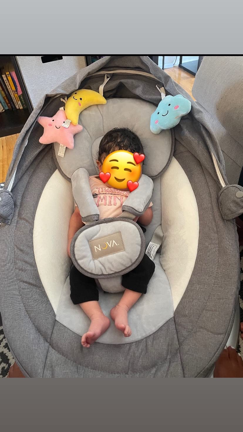 Jool Baby Nova Baby Swing for Infants – Bluetooth Music, Remote (Oatmeal) customer photo 1