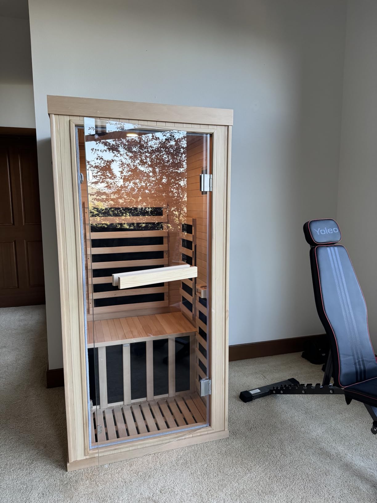 Aoxun Outdoor Barrel Sauna, 4-6 Person Traditional Solid Wood Sauna, Dry&Steam Sauna with Sauna Stove, 220V/6KW Electric Heater, Sauna Stone customer photo 2