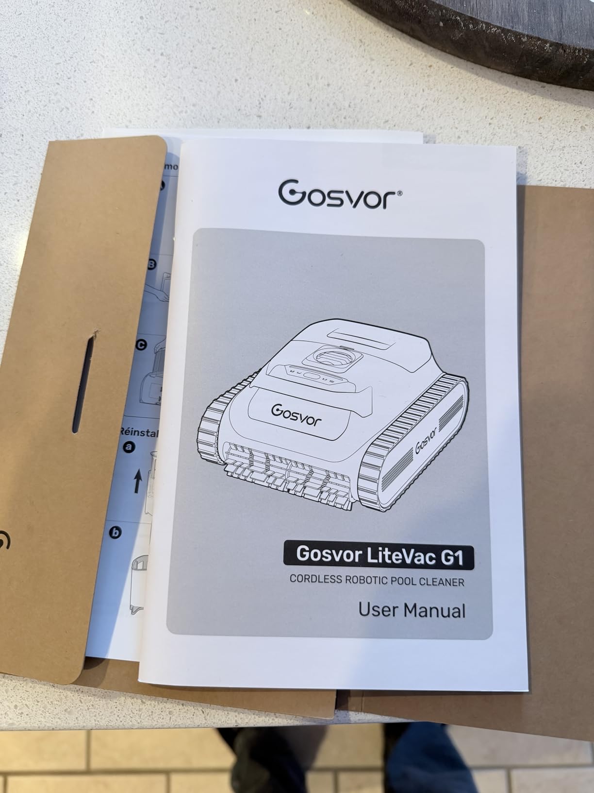 (2026 Upgrade) Gosvor Pool Vacuum LiteVac G1, Wall & Waterline & Shallow Area Cleaning, Up to 200-Min Runtime, Ultra-fine Filter, 15.2 lbs, Smart Navigation & App, for Pools up to 2153 sq.ft, Gray customer photo 1