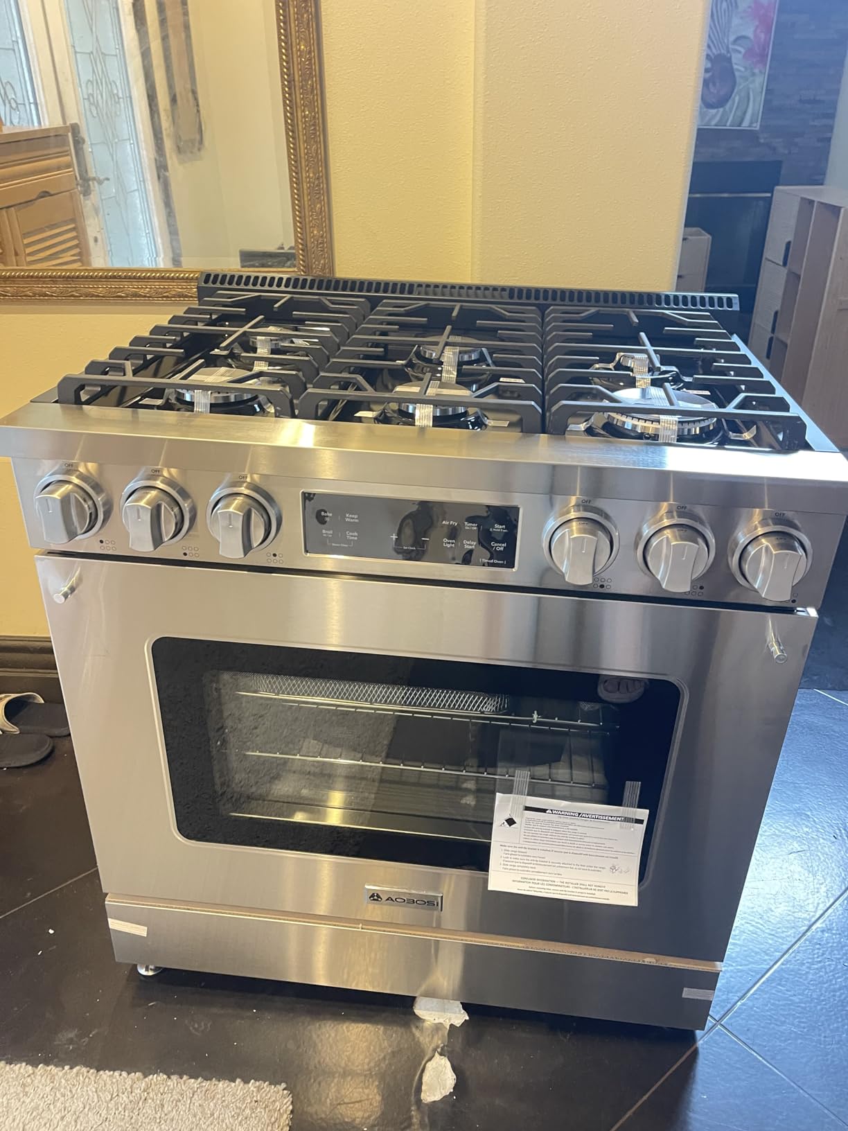 AAOBOSI 36 Inch Gas Range, 6.2 Cu. Ft. 8.5k BTU Knob Convection Oven customer photo 1