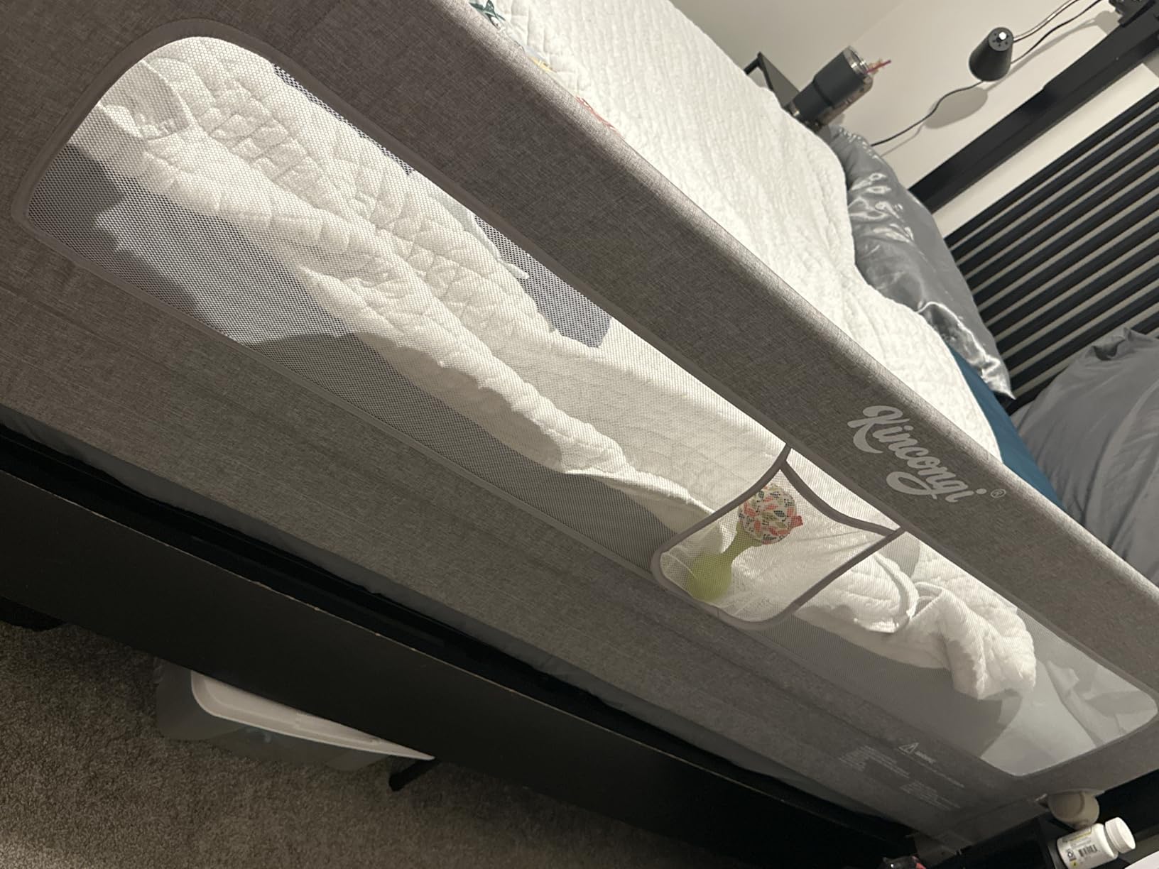 Bed Rail for Toddlers, 71 Inch Swing Down Toddler Bed Rails customer photo 2