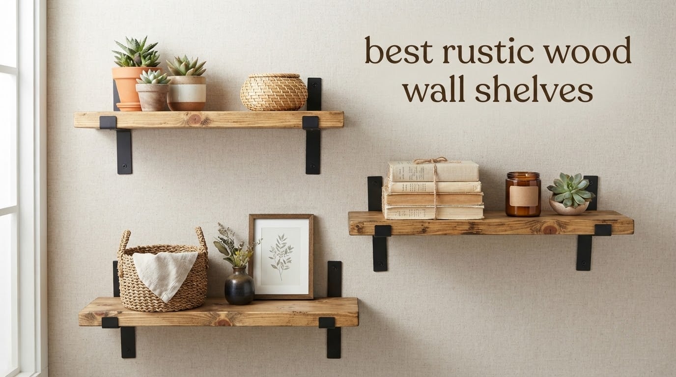 best rustic wood wall shelves