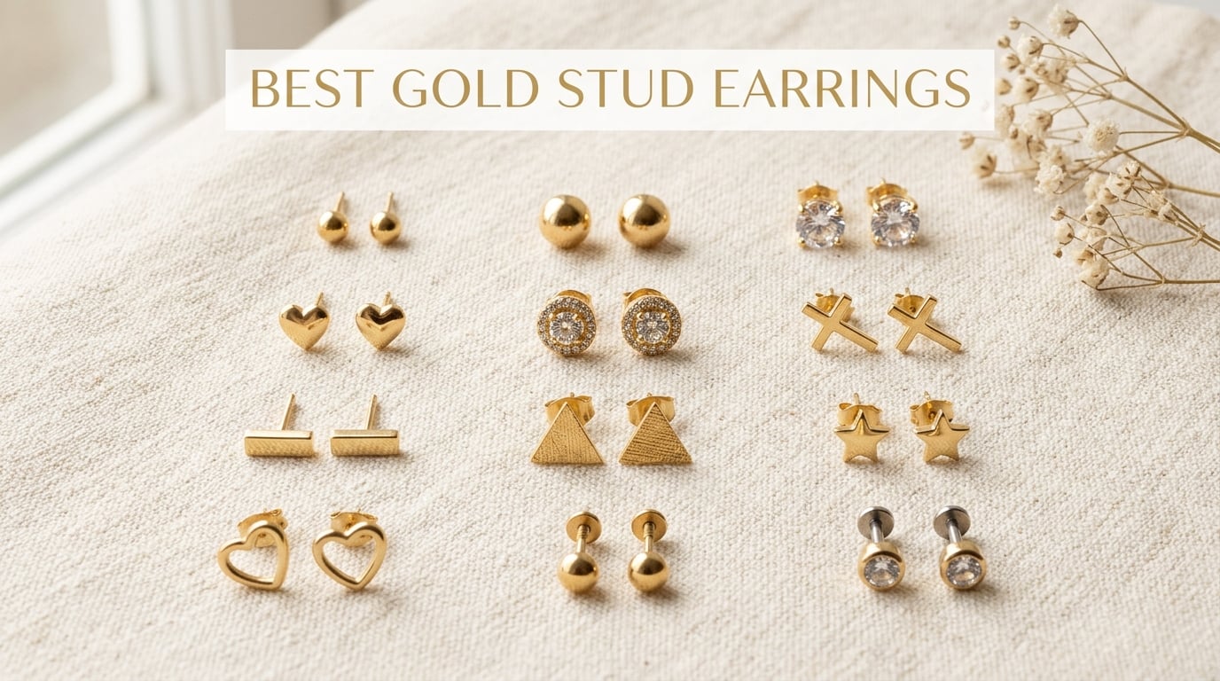 best gold stud earrings