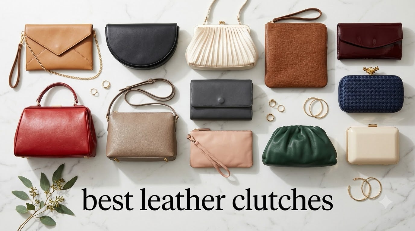 best leather clutches