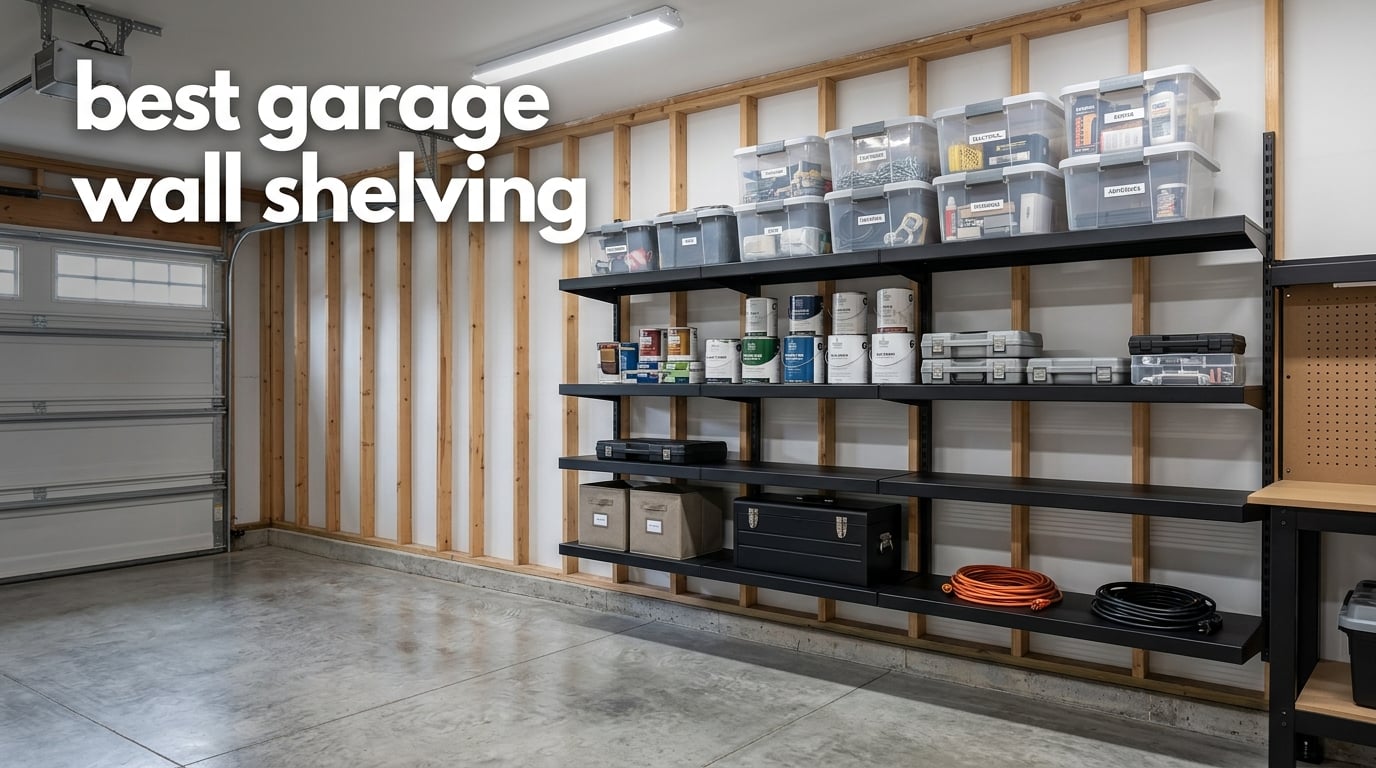 best garage wall shelving