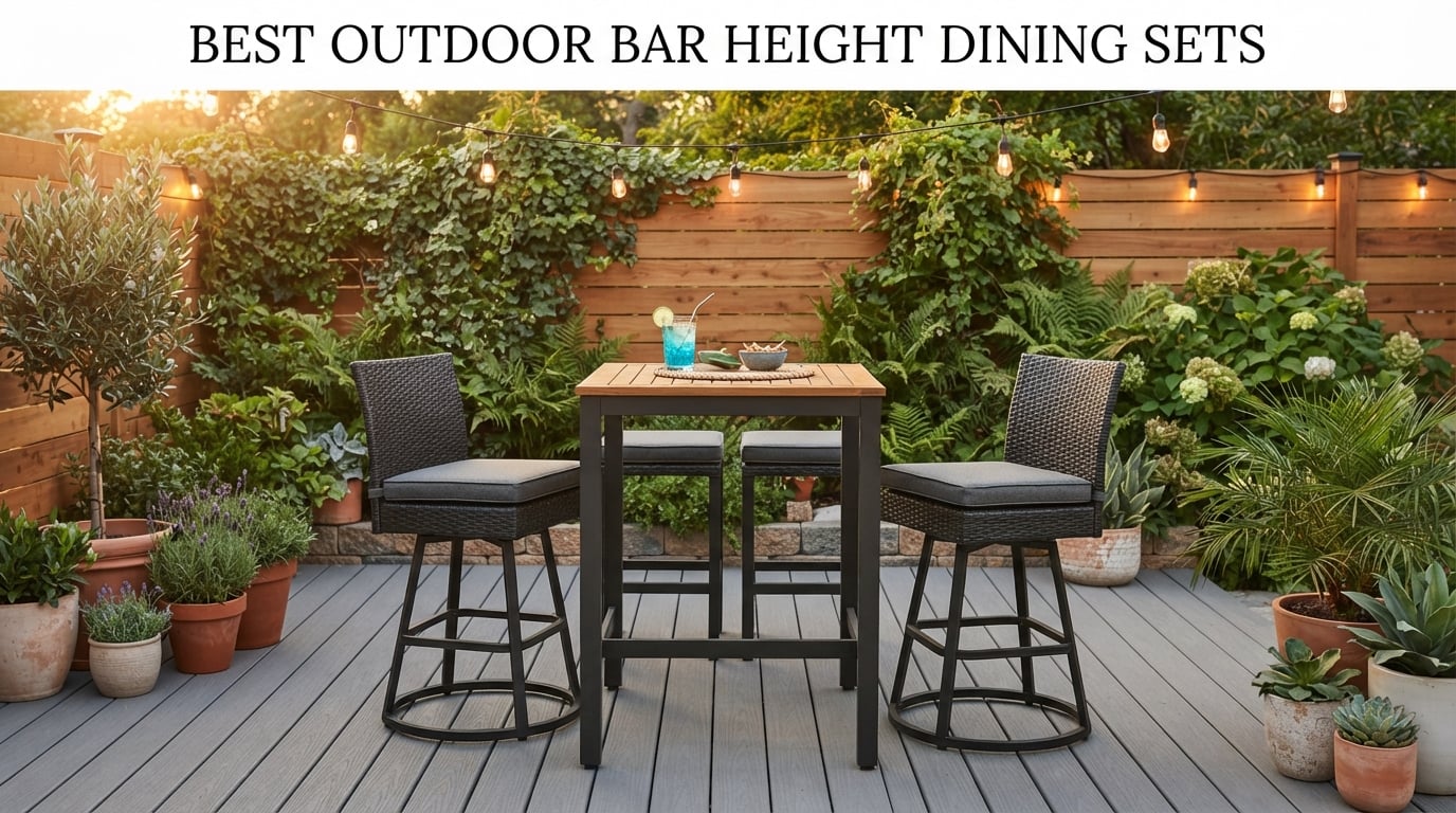 best outdoor bar height dining sets