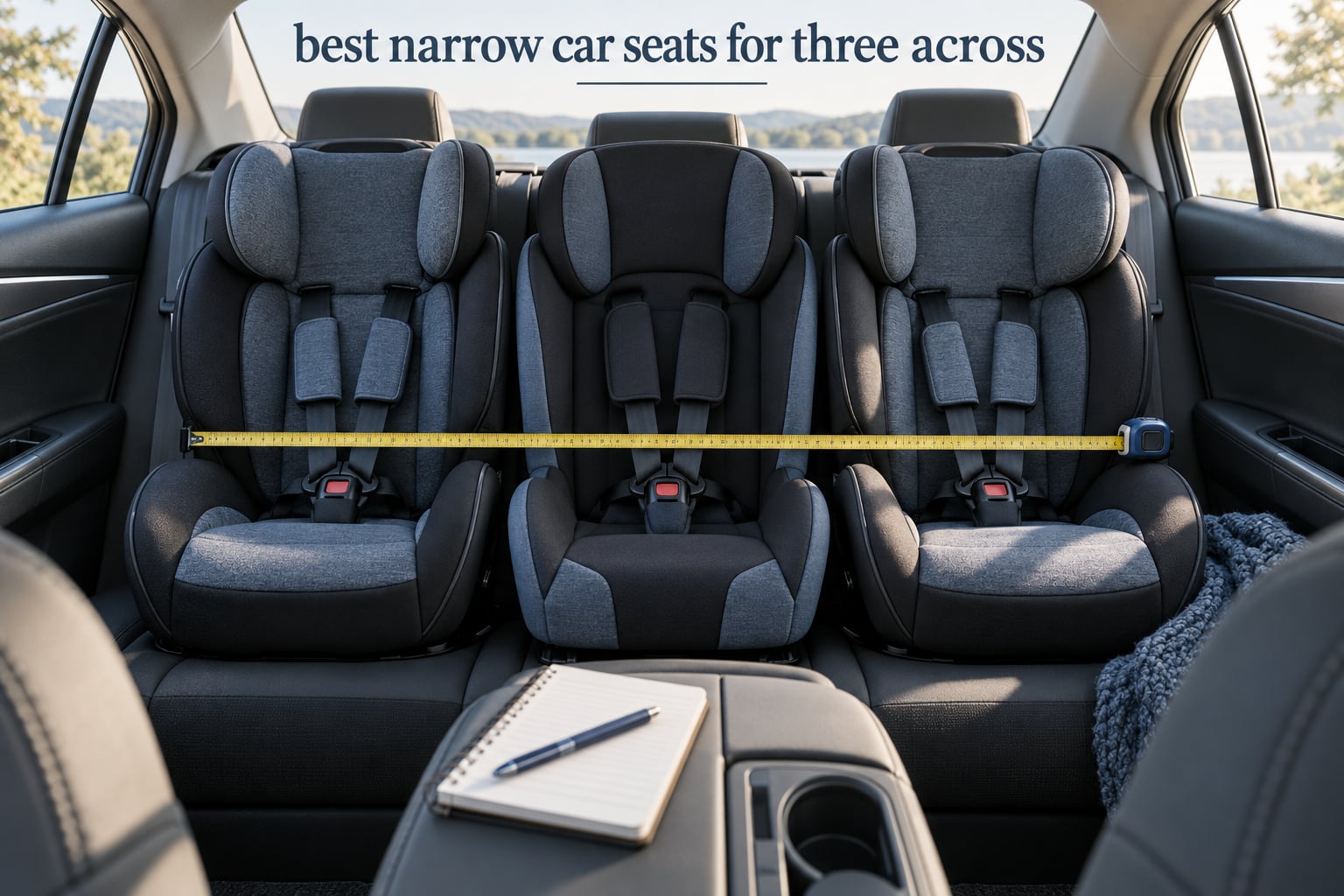 best narrow car seats for three across