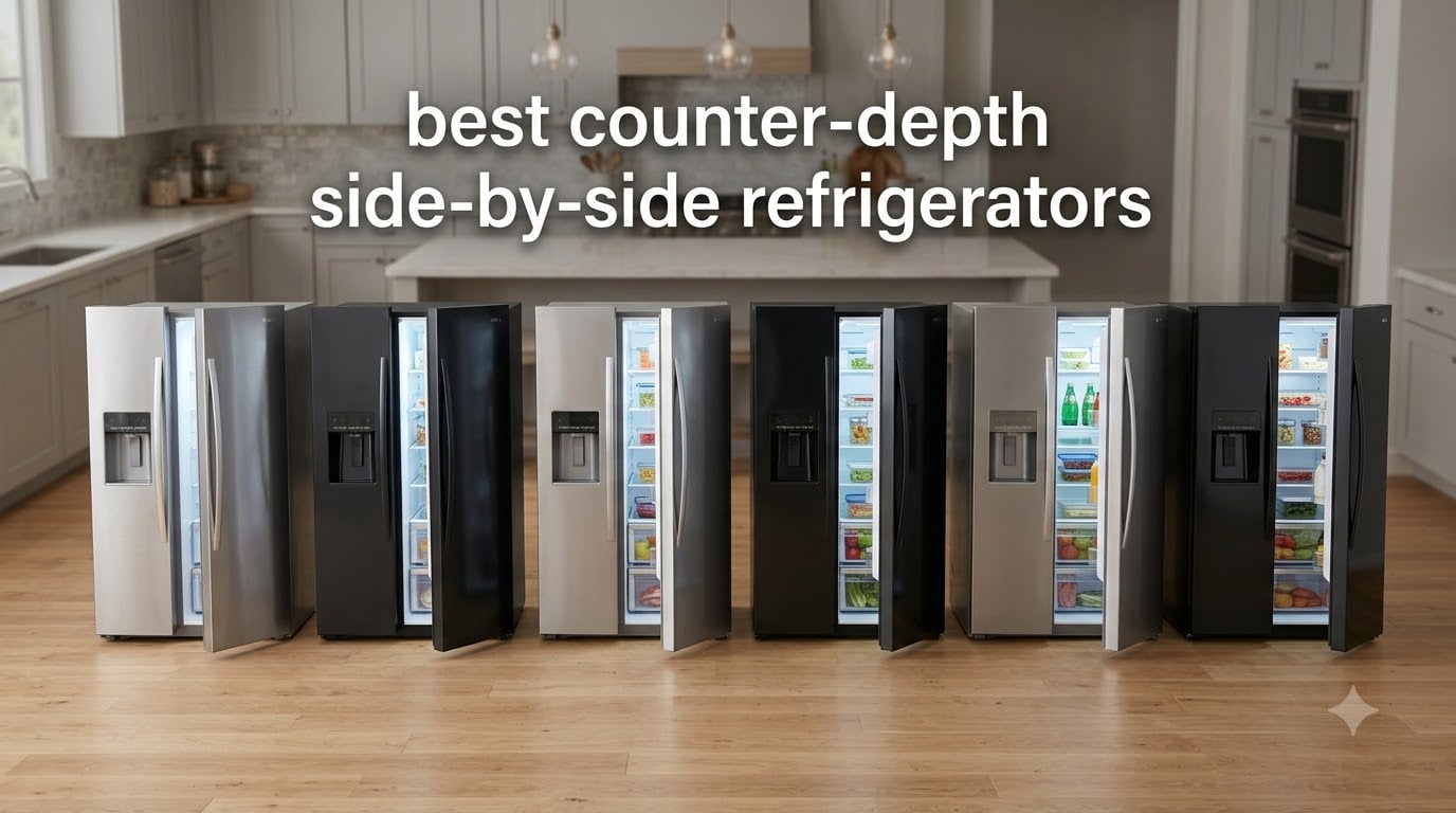 best counter-depth side-by-side refrigerators