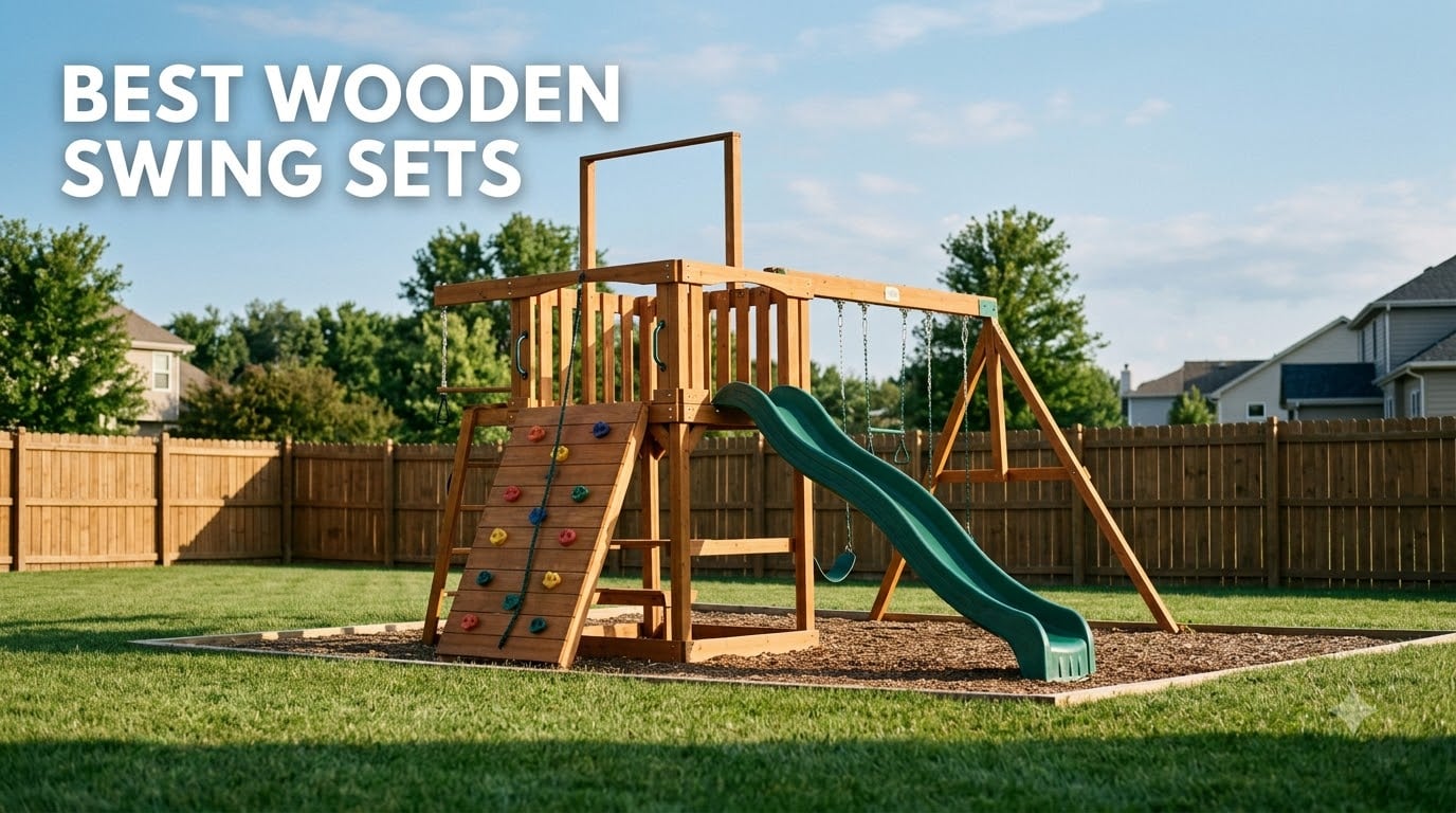 best wooden swing sets