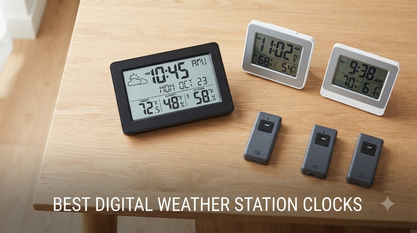 best digital weather station clocks