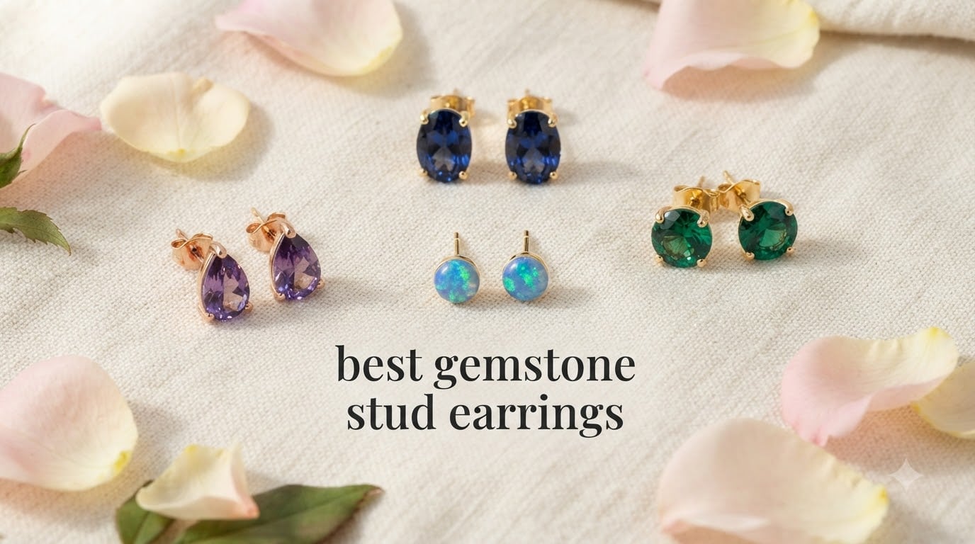 best gemstone stud earrings