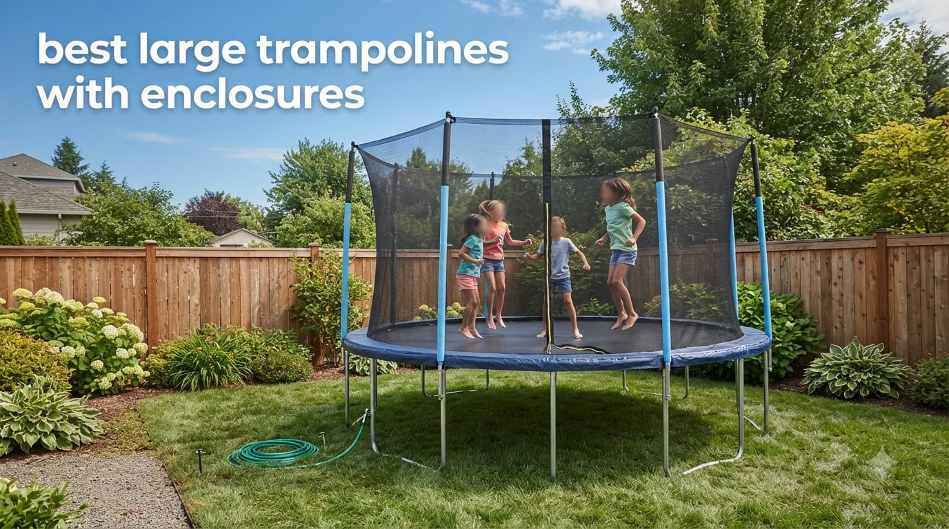 best large trampolines with enclosures